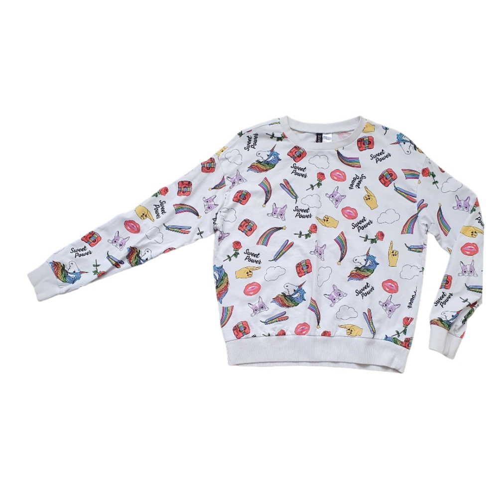 H&M Divided Medium Sweater Fun Prints